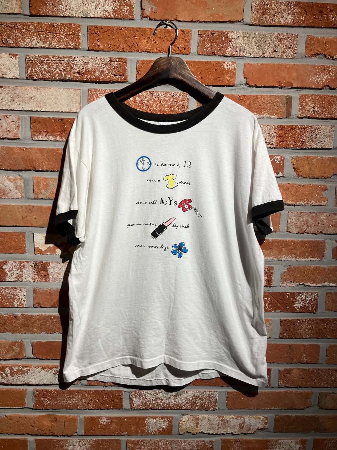 90s USA 빈티지 헤인즈 링거 티셔츠 상품이미지2