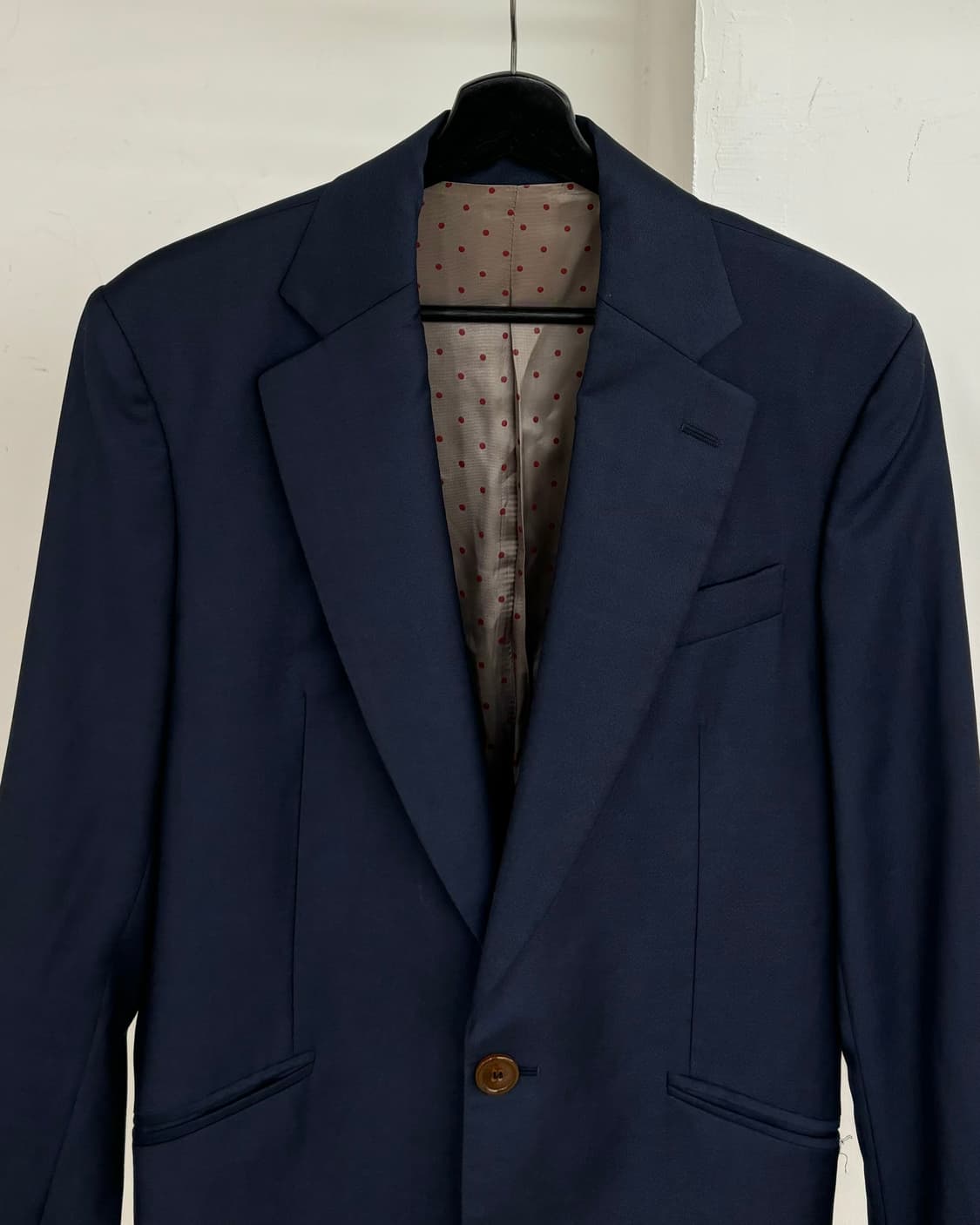 비비안 웨스트우드 네이비 블루 원 버튼 울 블레이저 자켓 상품이미지2