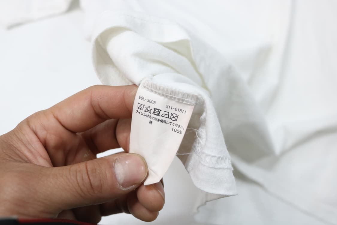 에드윈 EDWIN 빈티지 레드 박스 로고 화이트 반팔 티셔츠 (XL) 상품이미지10