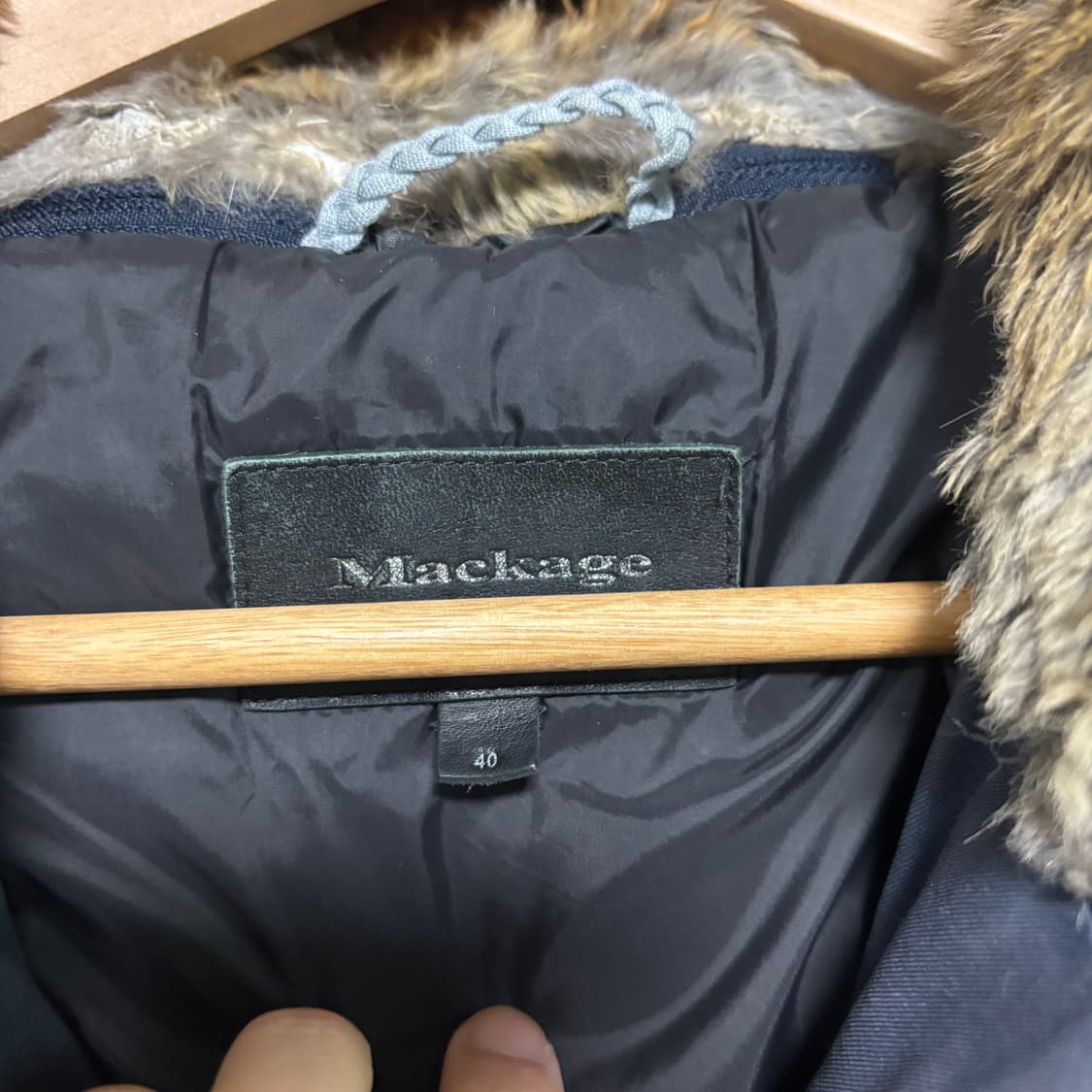 맥케이지 딕슨 네이비 금장 덕다운 패딩 40 사이즈 상품이미지5