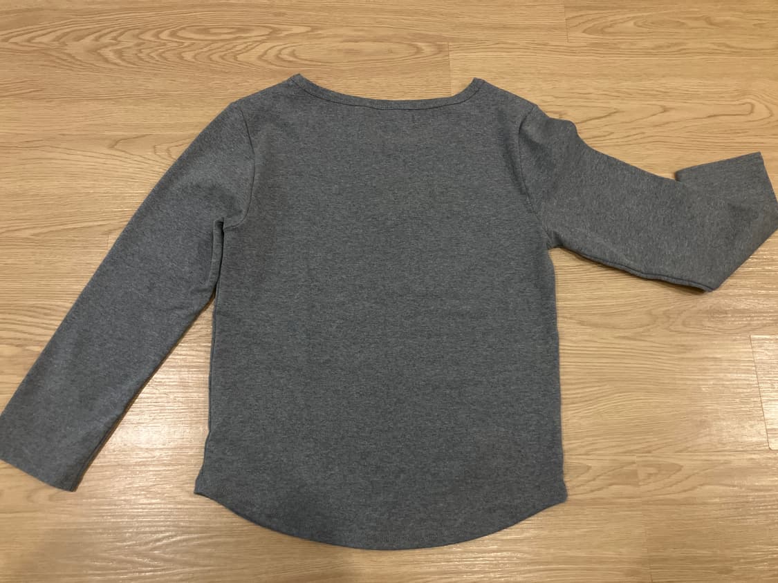 코이세이오 미니 로고 카프리 슬리브 멜란지 그레이 상품이미지3