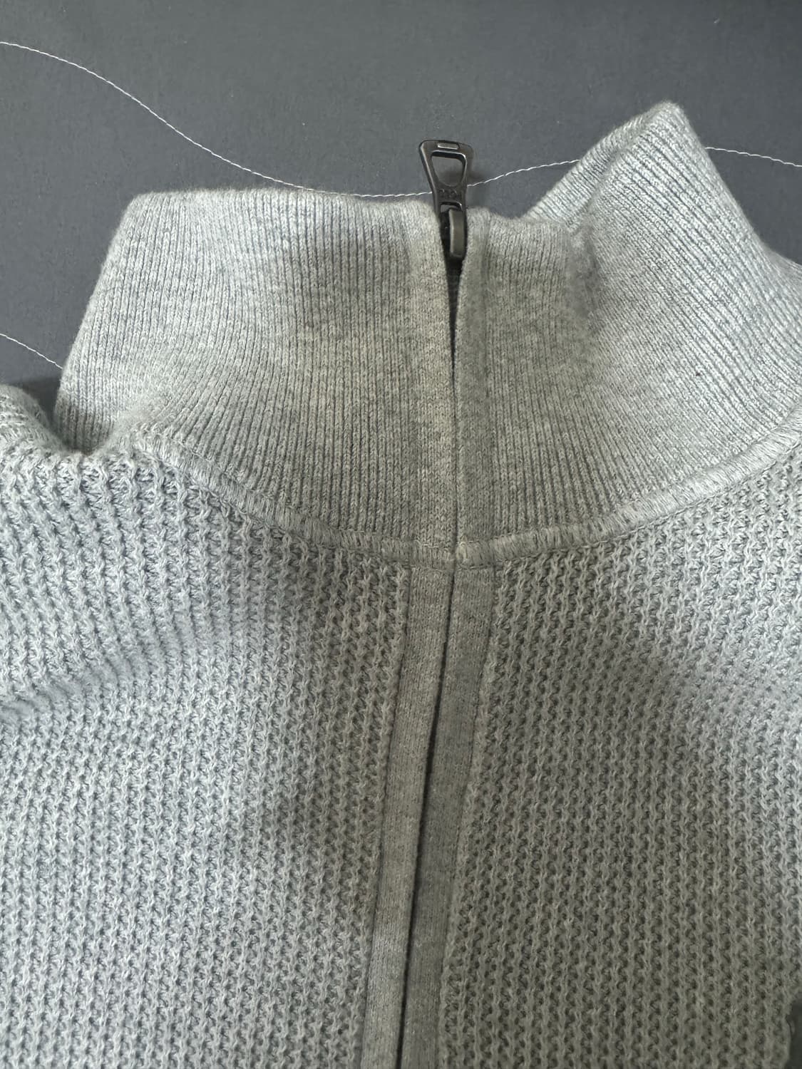 폴로 풀지퍼 코튼 스웨터 그레이 s 상품이미지5