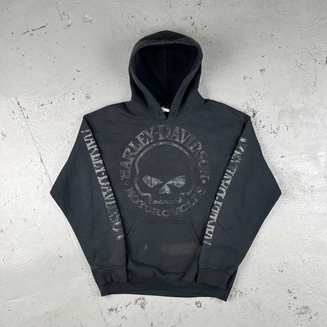 빈티지 할리데이비슨 스컬 후드 상품이미지1