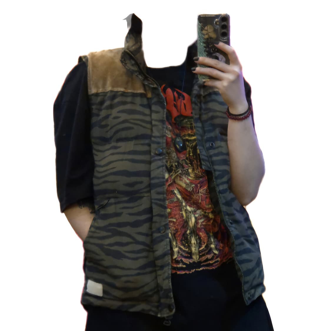 아디다스 오리지널스 타이거 카모 패디드 패딩 / 베스트 투웨이 지퍼 95 상품이미지10