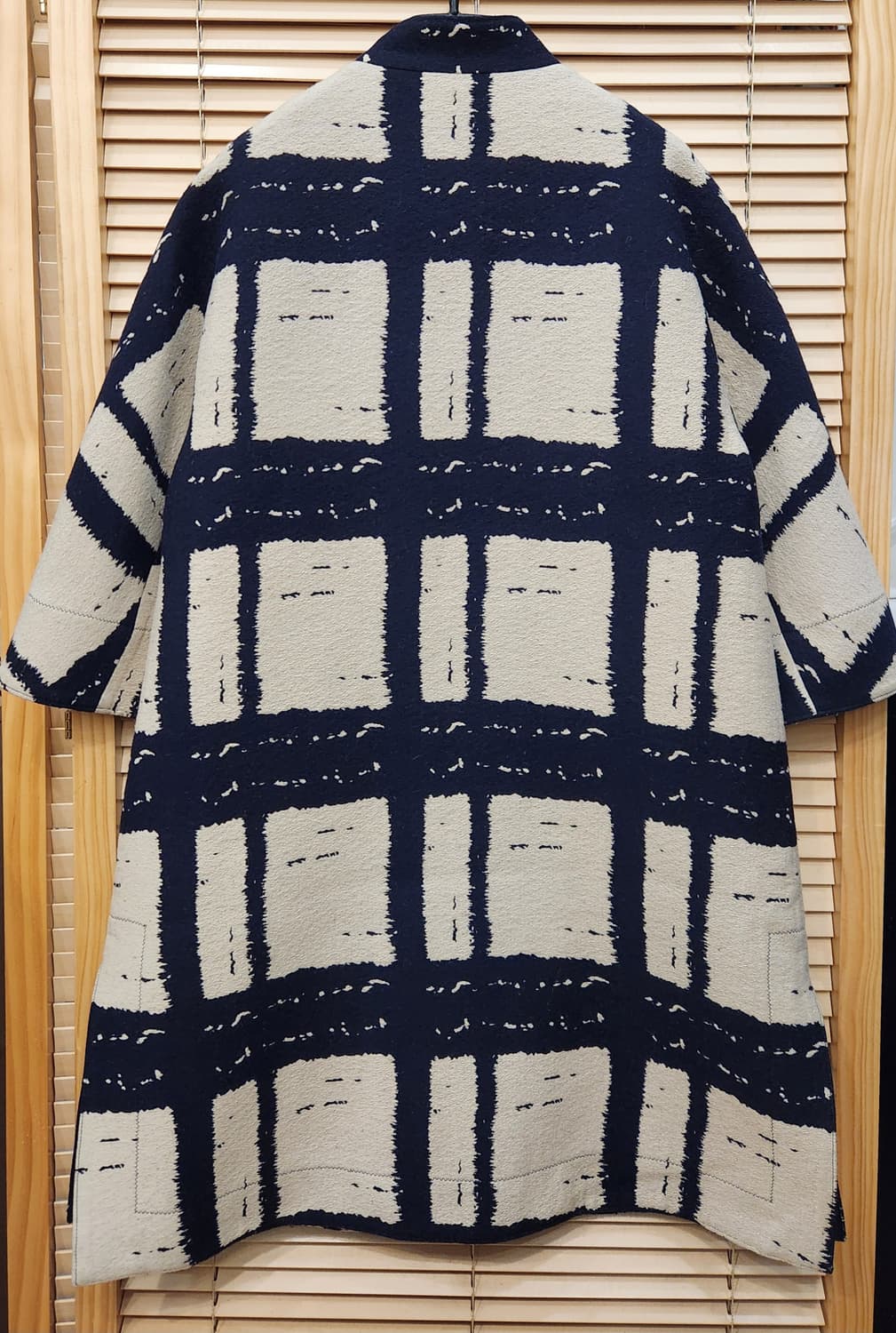 KUHO구호 붓터치패턴 7부소매 롱코트 상품이미지6