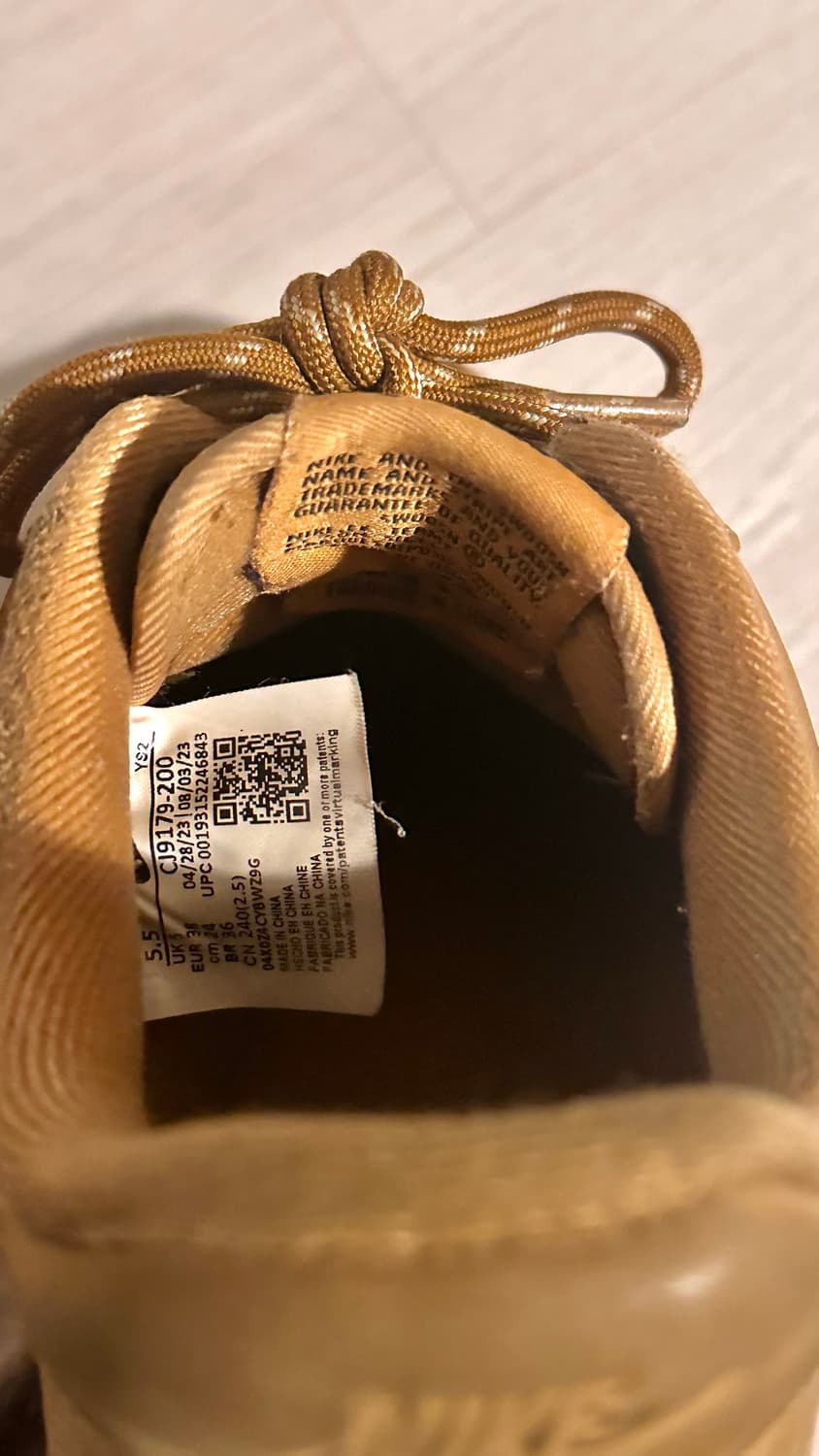 나이키 에어포스 1'07 WB 플랙스/된장포스 240 상품이미지6