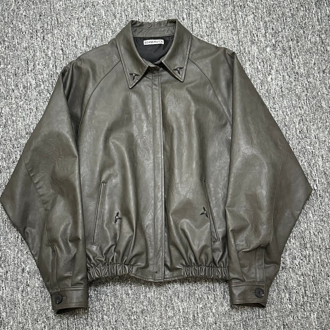 604 서비스 엠브로이더드 레더 가죽자켓 EMBROIDERED 상품이미지1