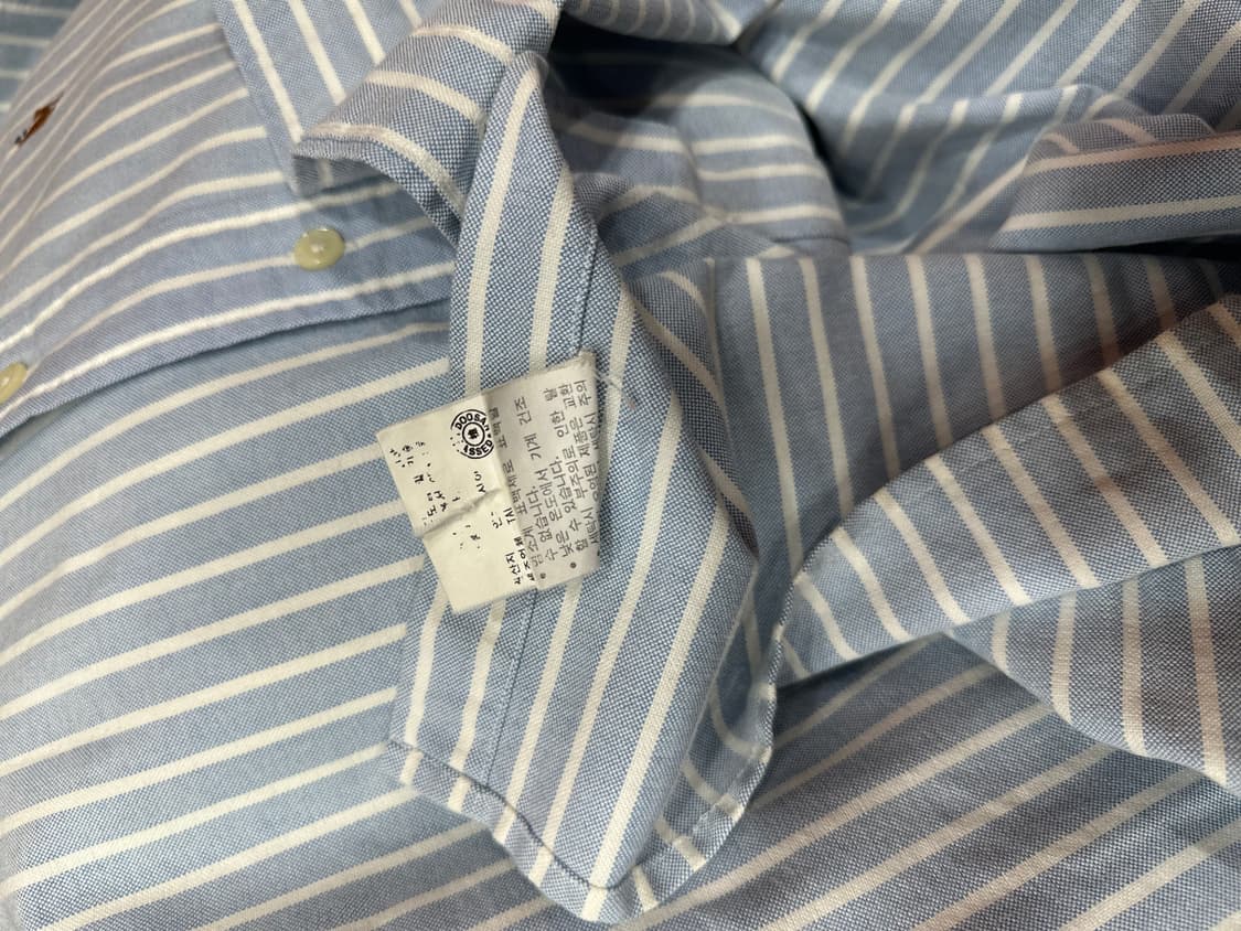 폴로 랄프로렌 스트라이프 스카이블루 옥스포드 셔츠 L 상품이미지5