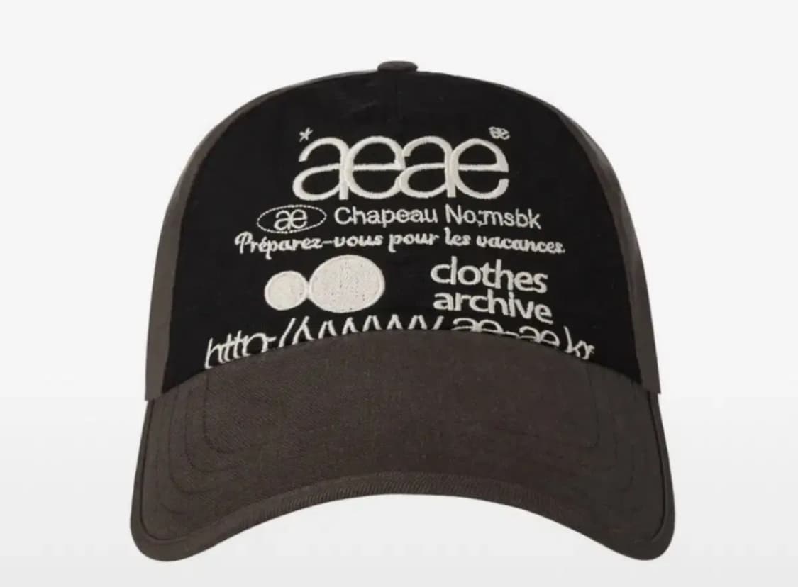 aeae 웹 로고 투톤 볼캡 블랙/브라운 상품이미지1