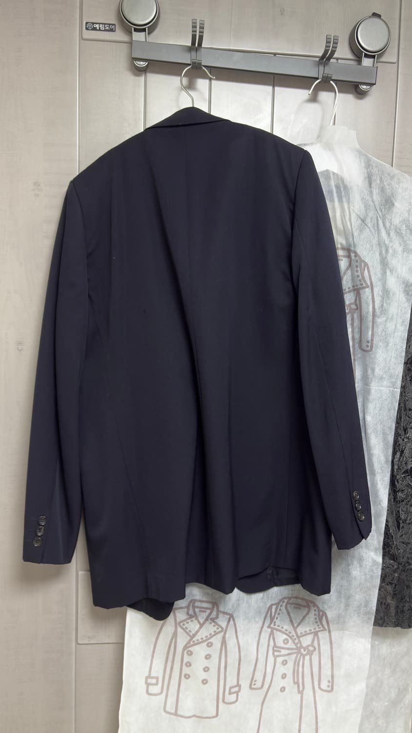 꼼데가르송 옴므 네이비 울 자켓 M 상품이미지2