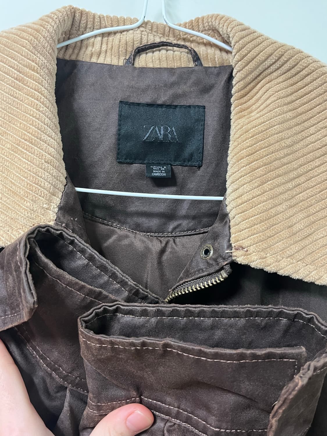 자라 바버맛 왁스 자켓 s 상품이미지3