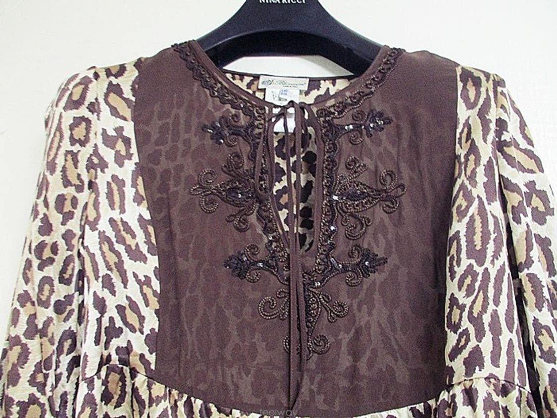 블루마린 정품 실크 블라우스 66사이즈 상품이미지3