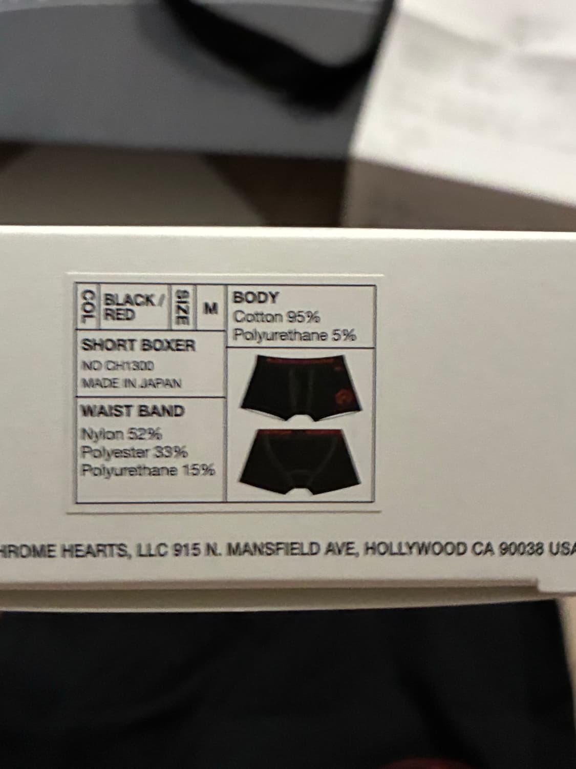 크롬하츠 복서 브리프 레드 앤 블랙 M  상품이미지3