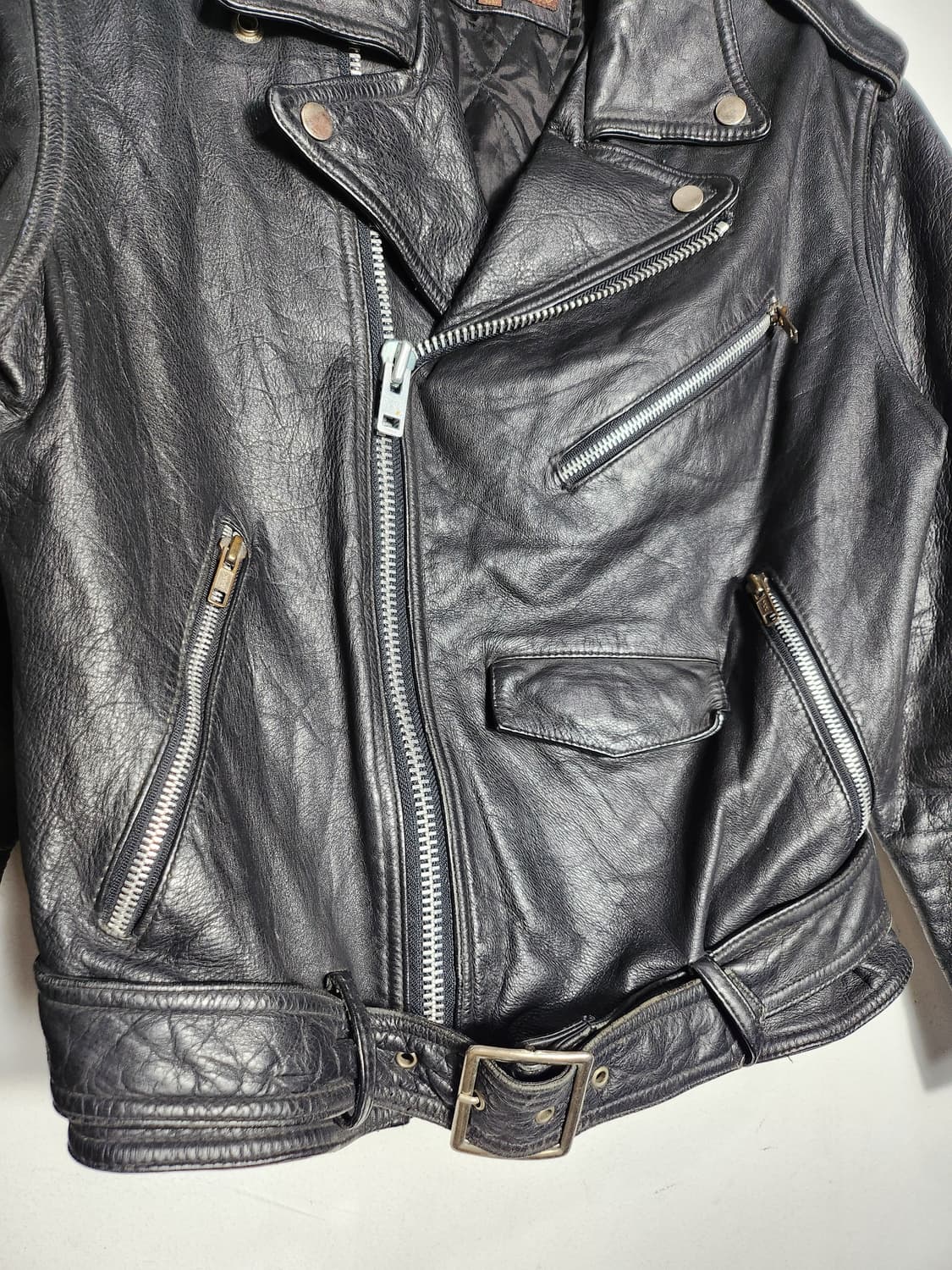 Lold Anthony 더블 라이더 가죽 자켓 상품이미지4