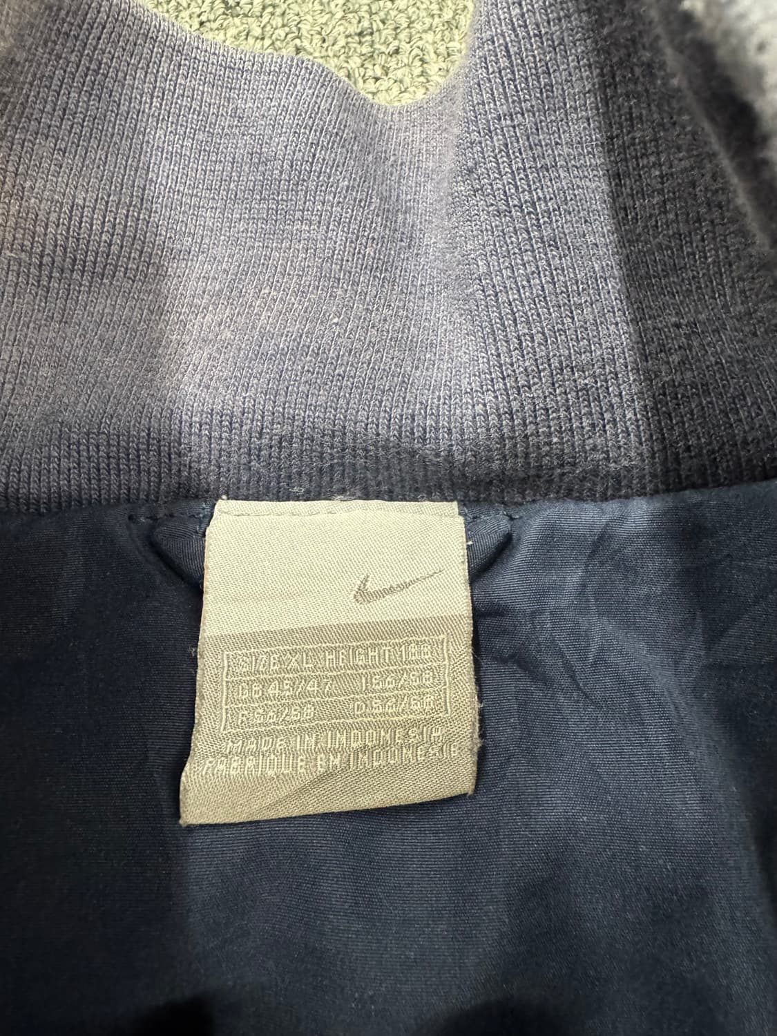 XL)00’s나이키 빈티지 올드스쿨 COR72 네이비 봄버자켓 상품이미지5