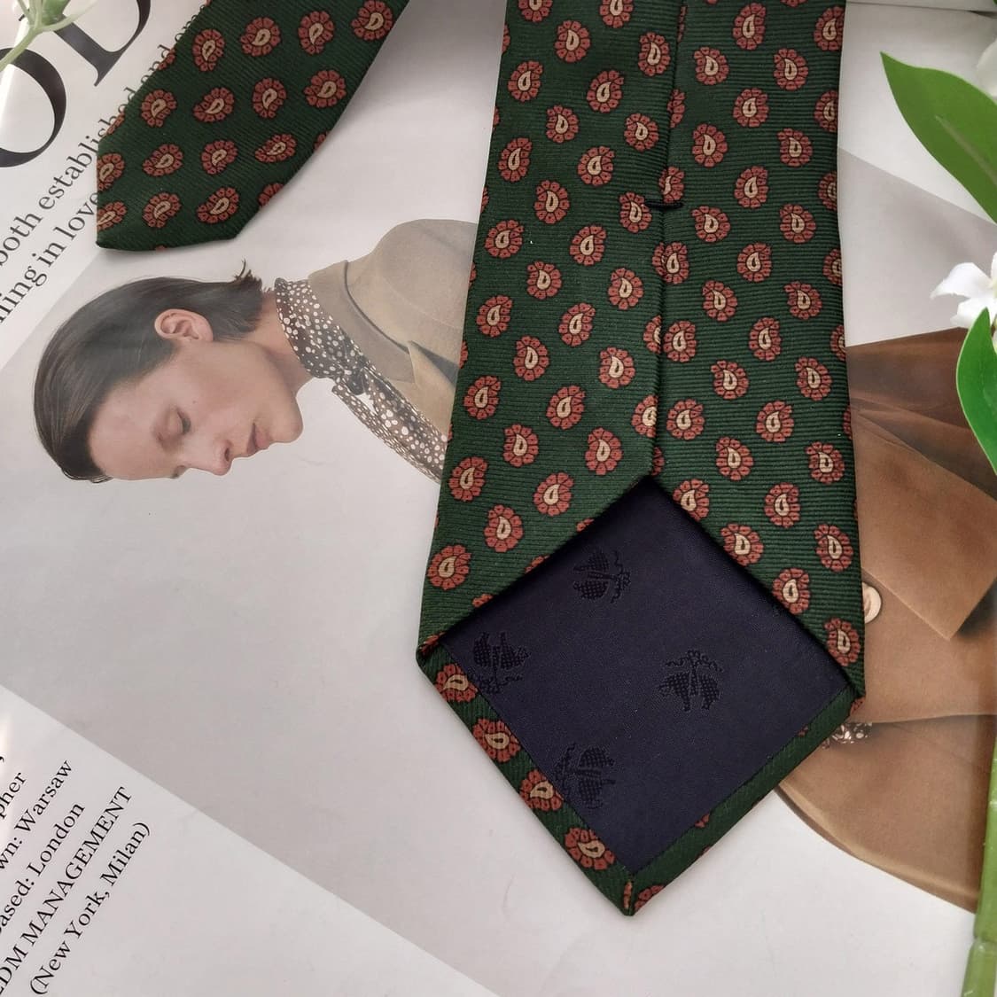 브룩스 브라더스 실크 페이즐리 넥타이 8.6cm A+등급 K1637
 상품이미지7