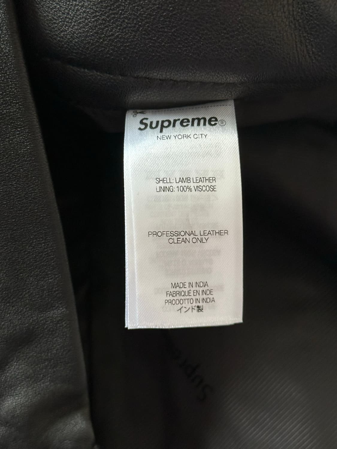 슈프림 레더 트라우저 팬츠 블랙 34사이즈 상품이미지7