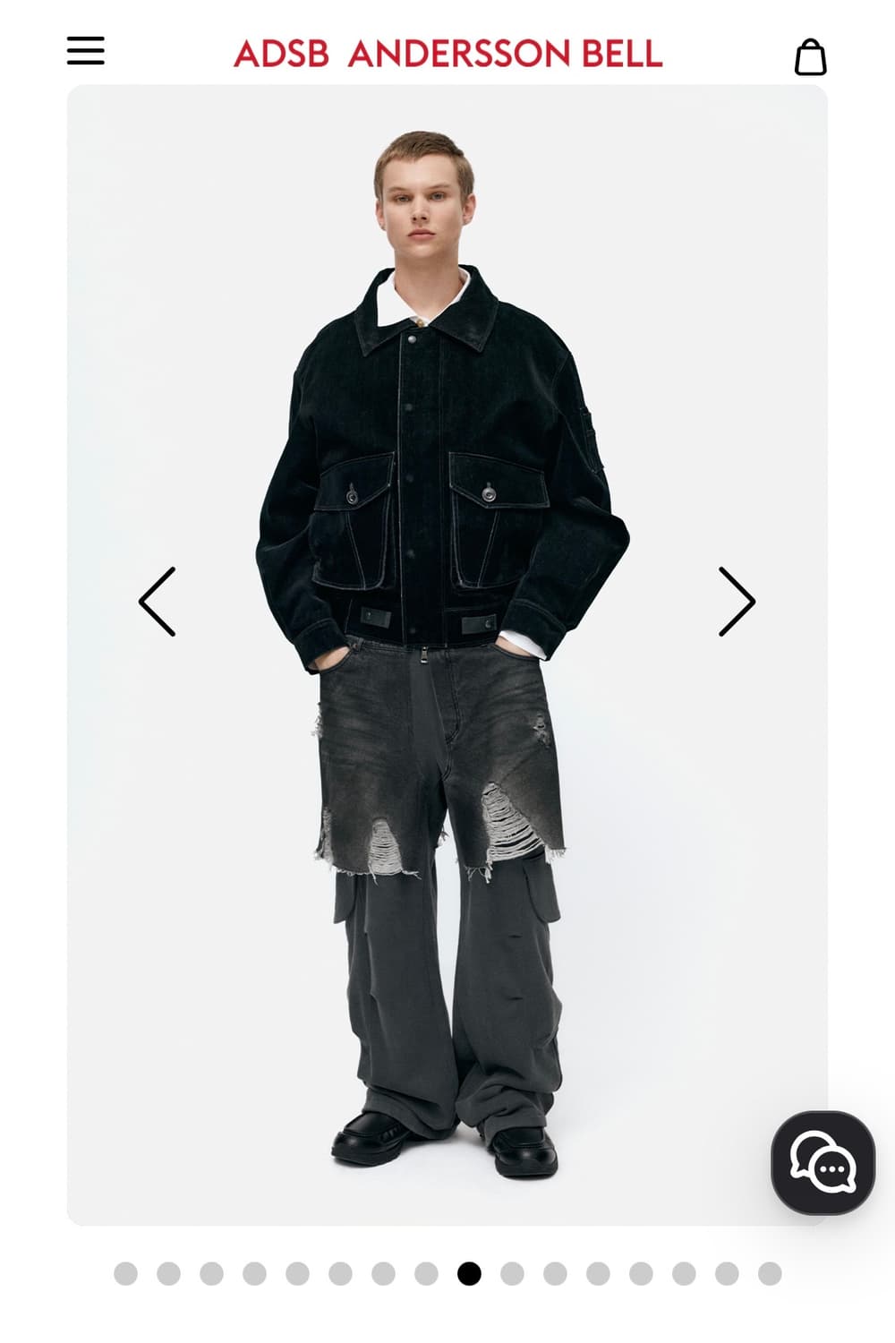 앤더슨벨 미쿠스 벨벳 봄버자켓 S사이즈 새상품 상품이미지7