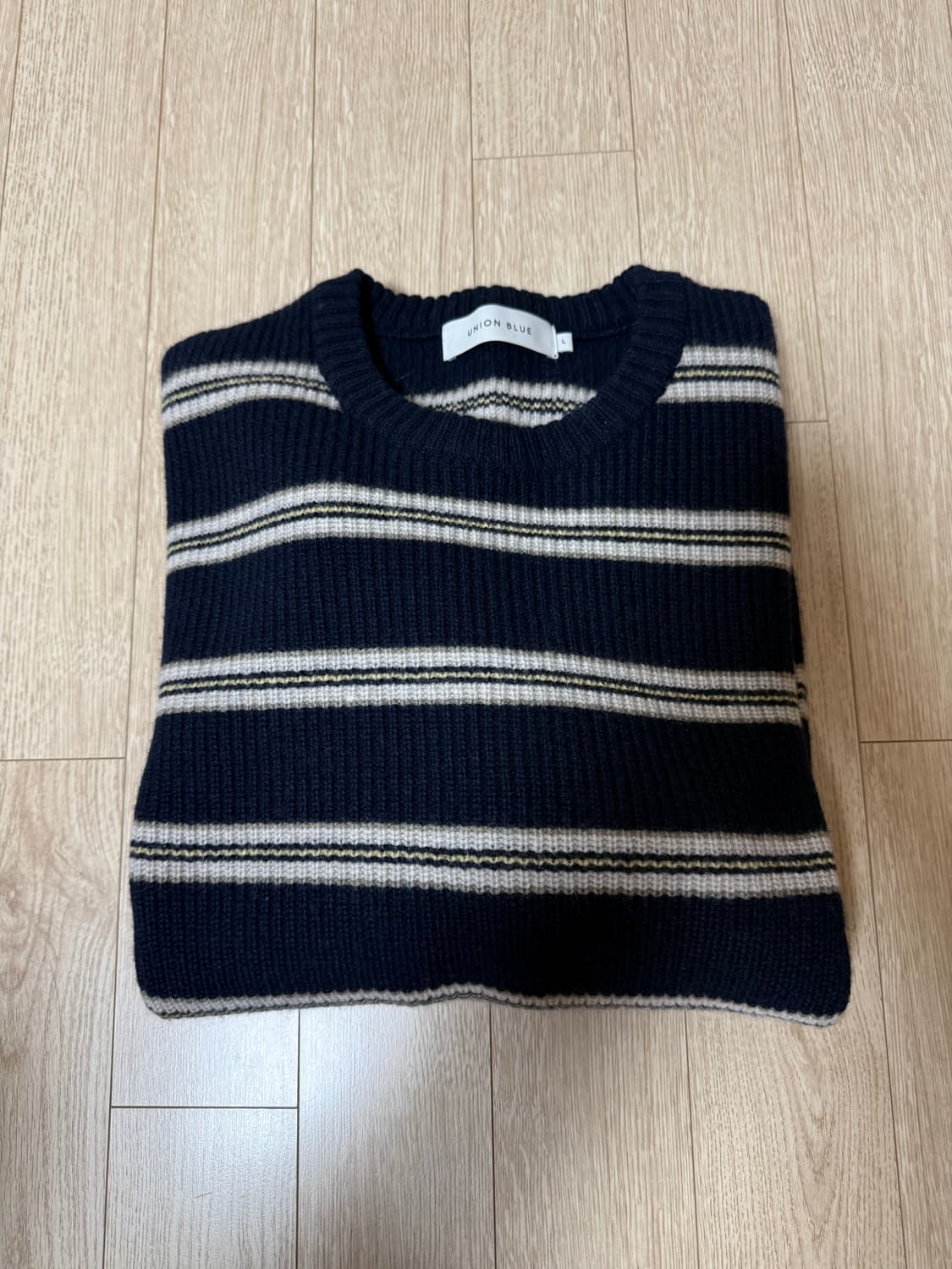 유니온블루 하버 스트라이프 니트 네이비 L 상품이미지2