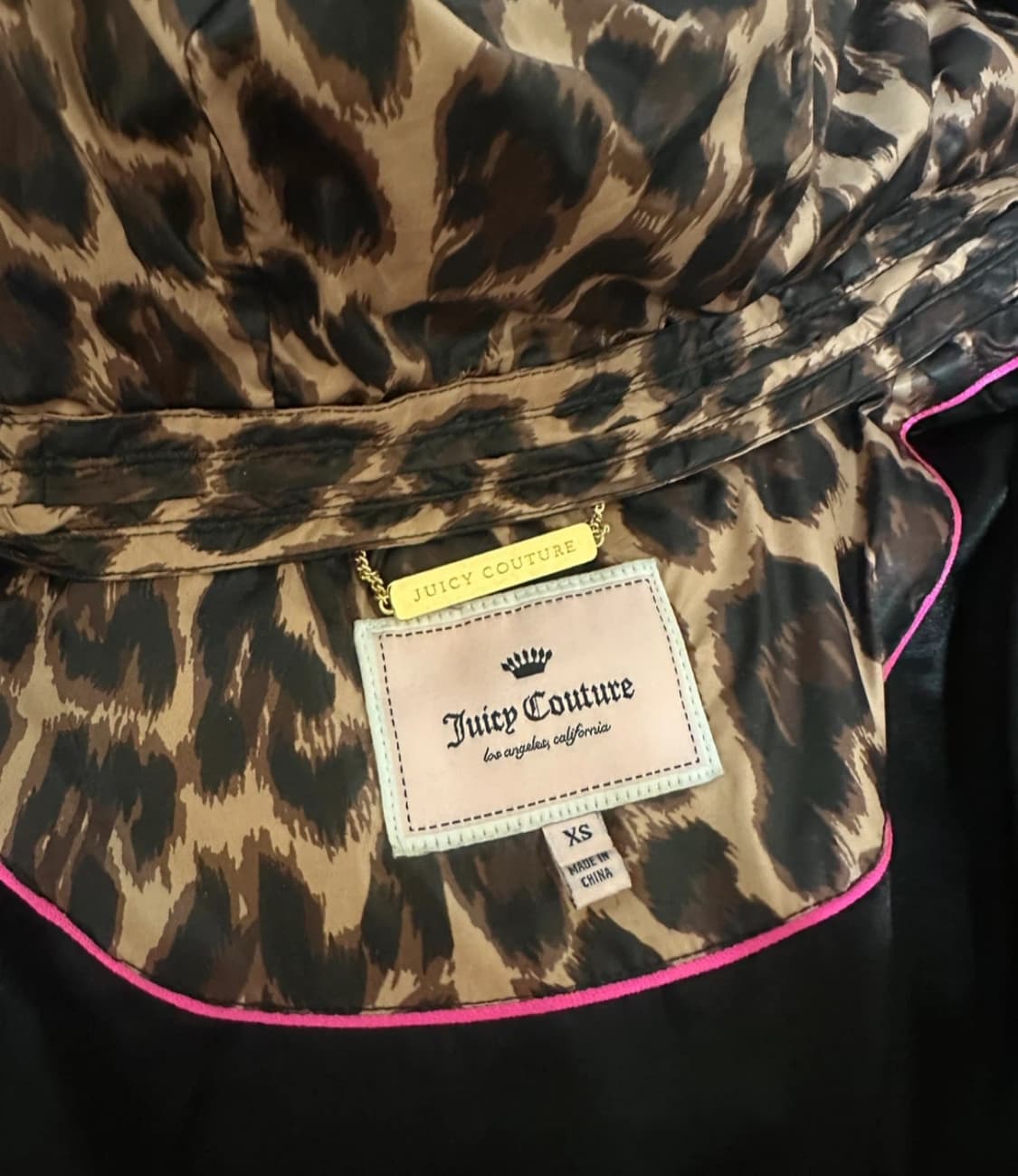 Y2k 갸루 쥬시 꾸뛰르 레오파드 패딩  상품이미지3