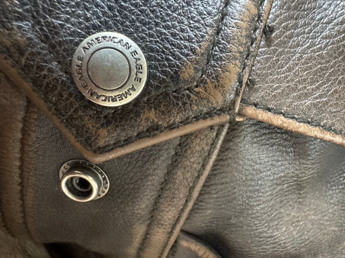 L 아메리칸이글 스포츠 브라운 레더 자켓 /뉴스보이맛 더블알엘 상품이미지8