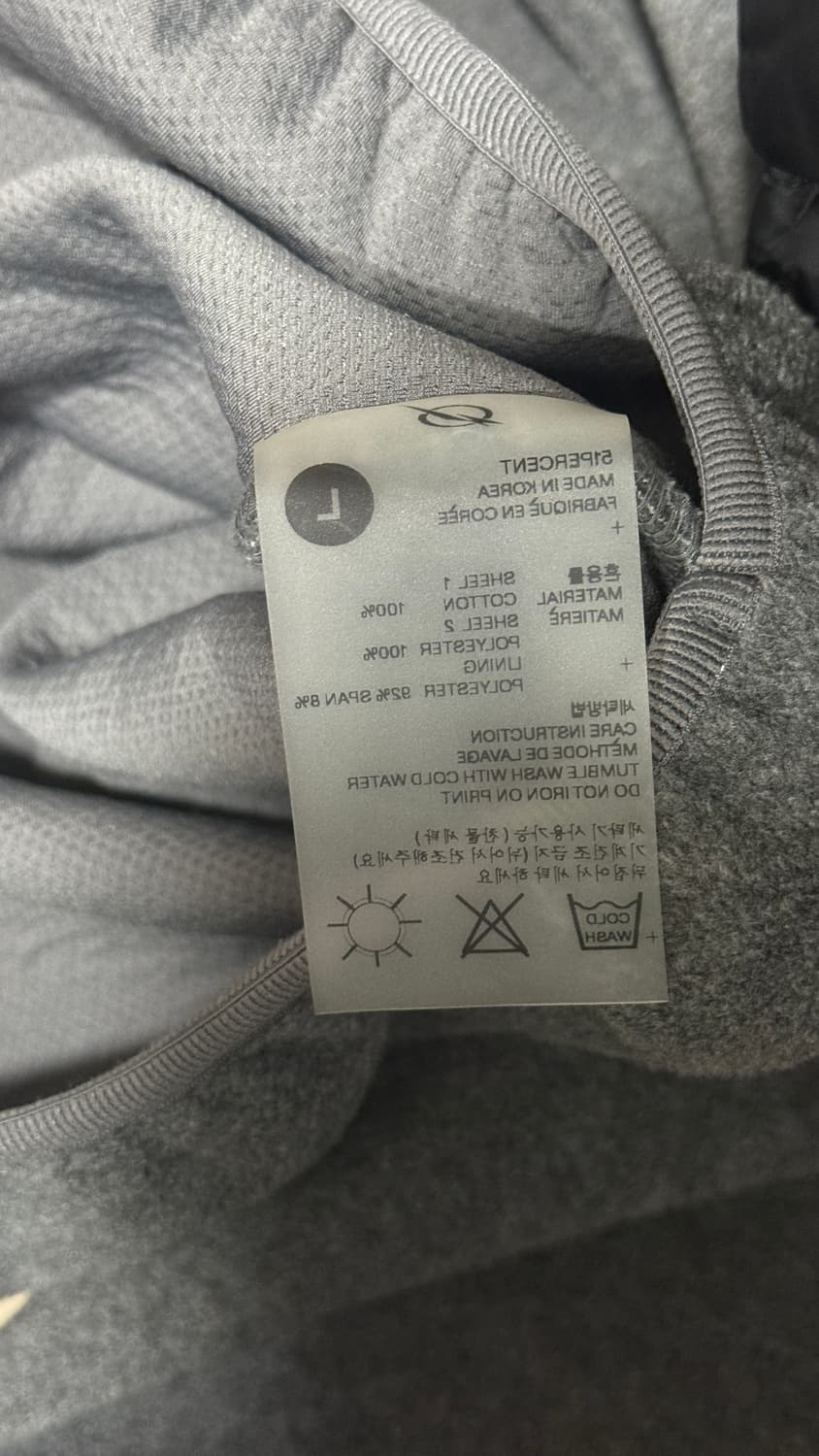 51퍼센트 커브드 집업 플리스 반집업 L grey 상품이미지3