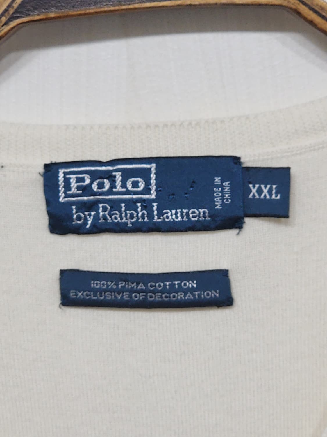 (XXL) 랄프로렌 폴로 빅사이즈 조끼 아이보리 피마코튼 베스트  상품이미지3