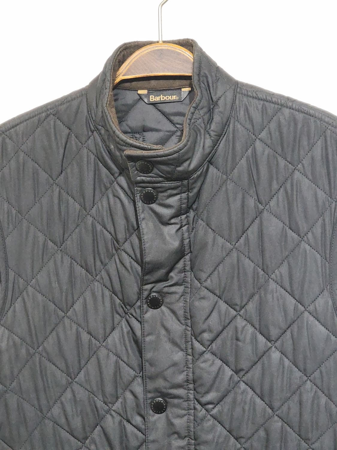 (S) 바버 퀼팅 조끼 블랙 누빔 베스트 집업 캐주얼  상품이미지2