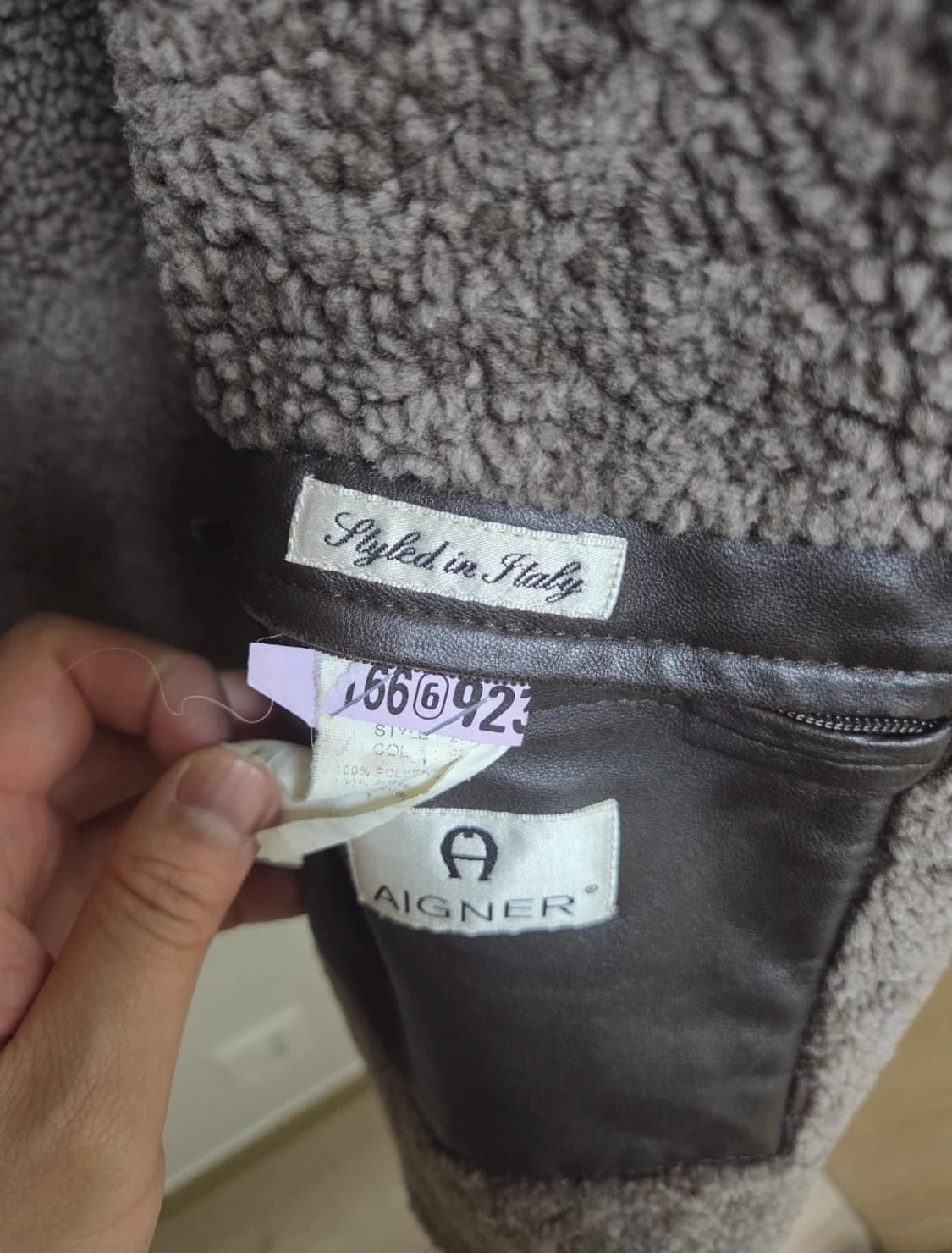 [105] 이태리제 아이그너(AIGNER) 리얼 양털 무스탕 상품이미지6