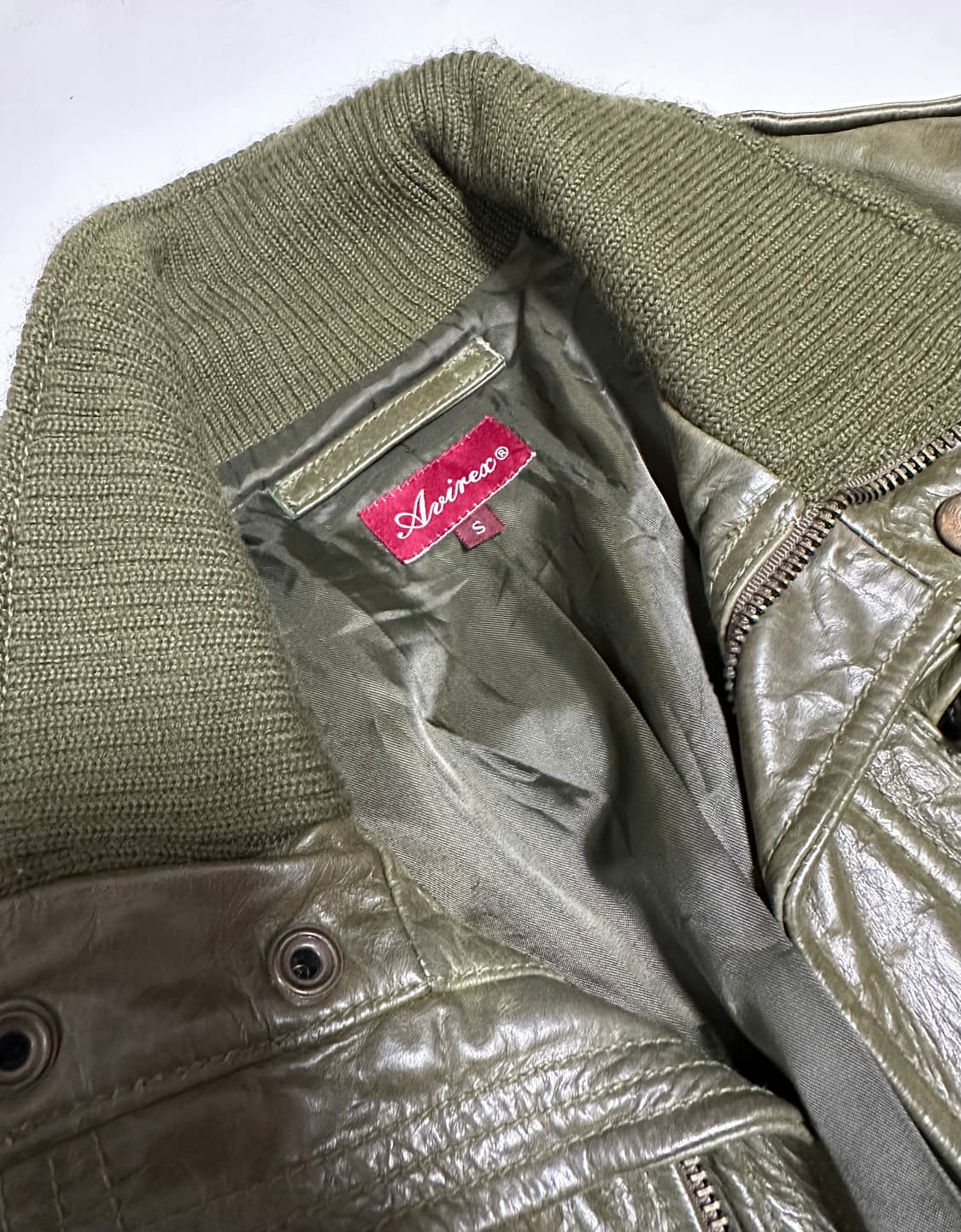 아비렉스 여성 가죽 자켓 상품이미지9