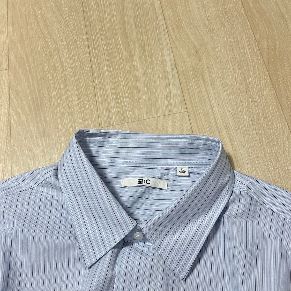 XL 유니클로C 브로드클로스오버사이즈셔츠 63블루 상품이미지3