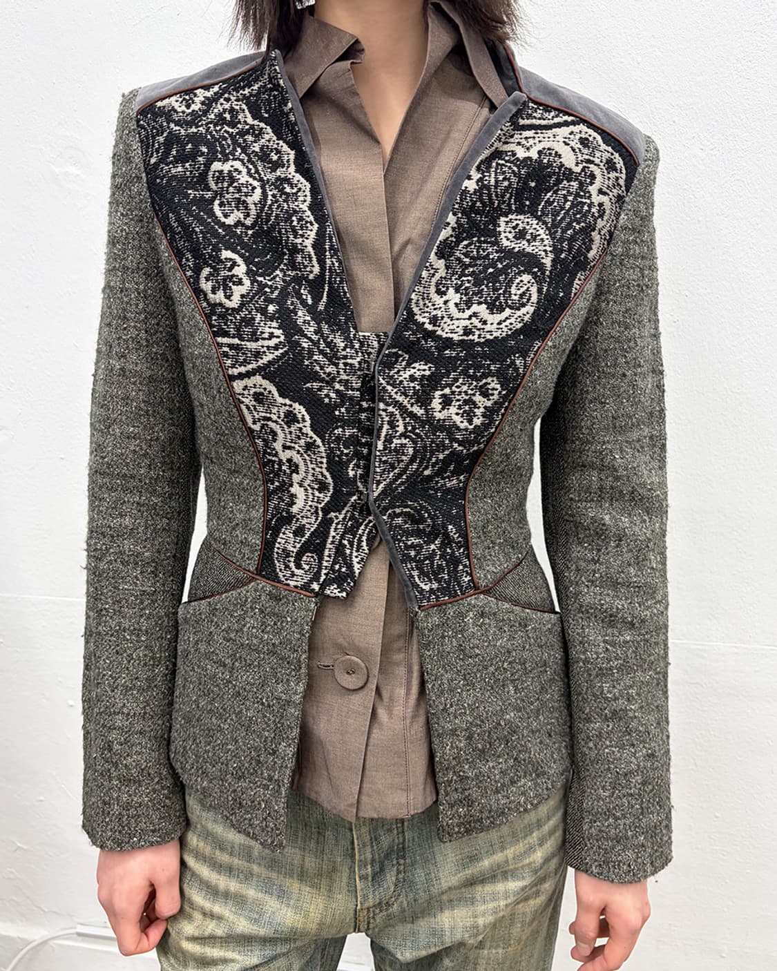 에트로 페이즐리 패널 테일러드 자켓 상품이미지4