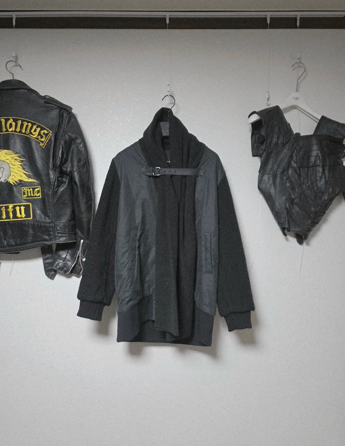 Gomme mixed buckle closure coat 상품이미지1