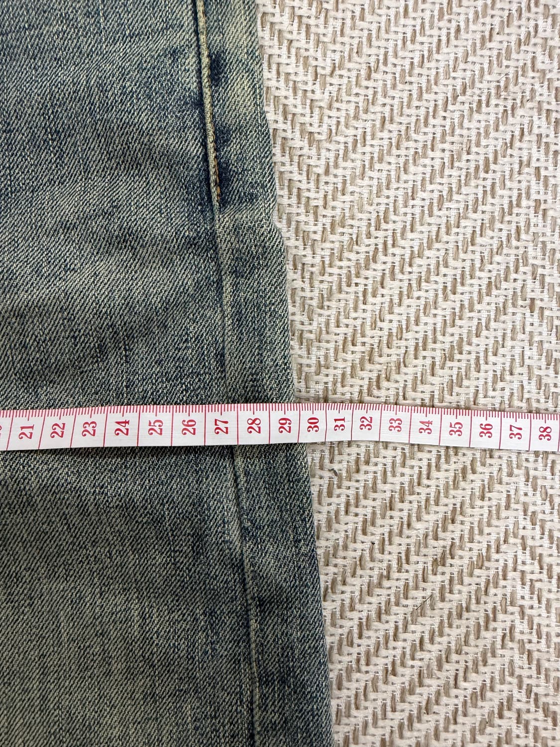 정품) 생로랑 남성 데미지 워싱 데님 청바지 30 상품이미지9