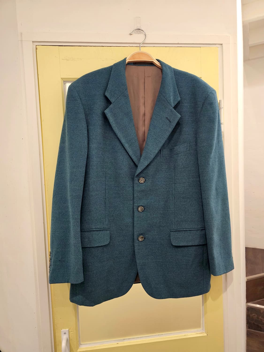 90's Daniel Cremieux 청록 캐시울 자켓 상품이미지3