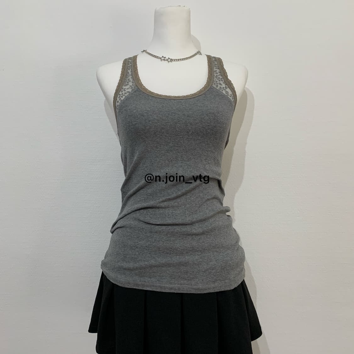 홀리스터 그레이 슬리브리스 탱크 탑 상품이미지1