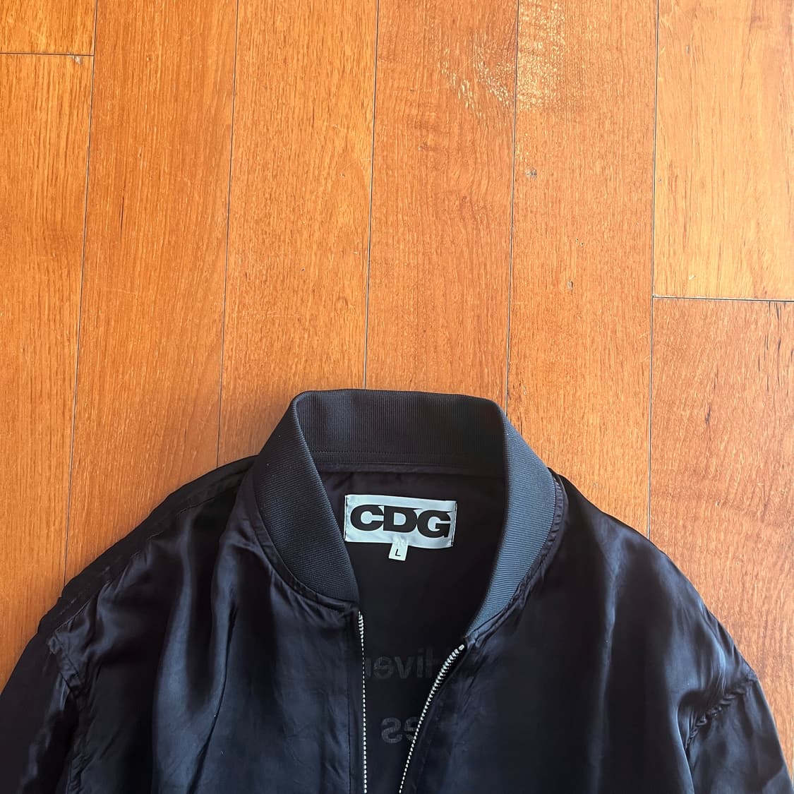 꼼데가르송 84-85 스태프 블루종/봄버 - 블랙 상품이미지4