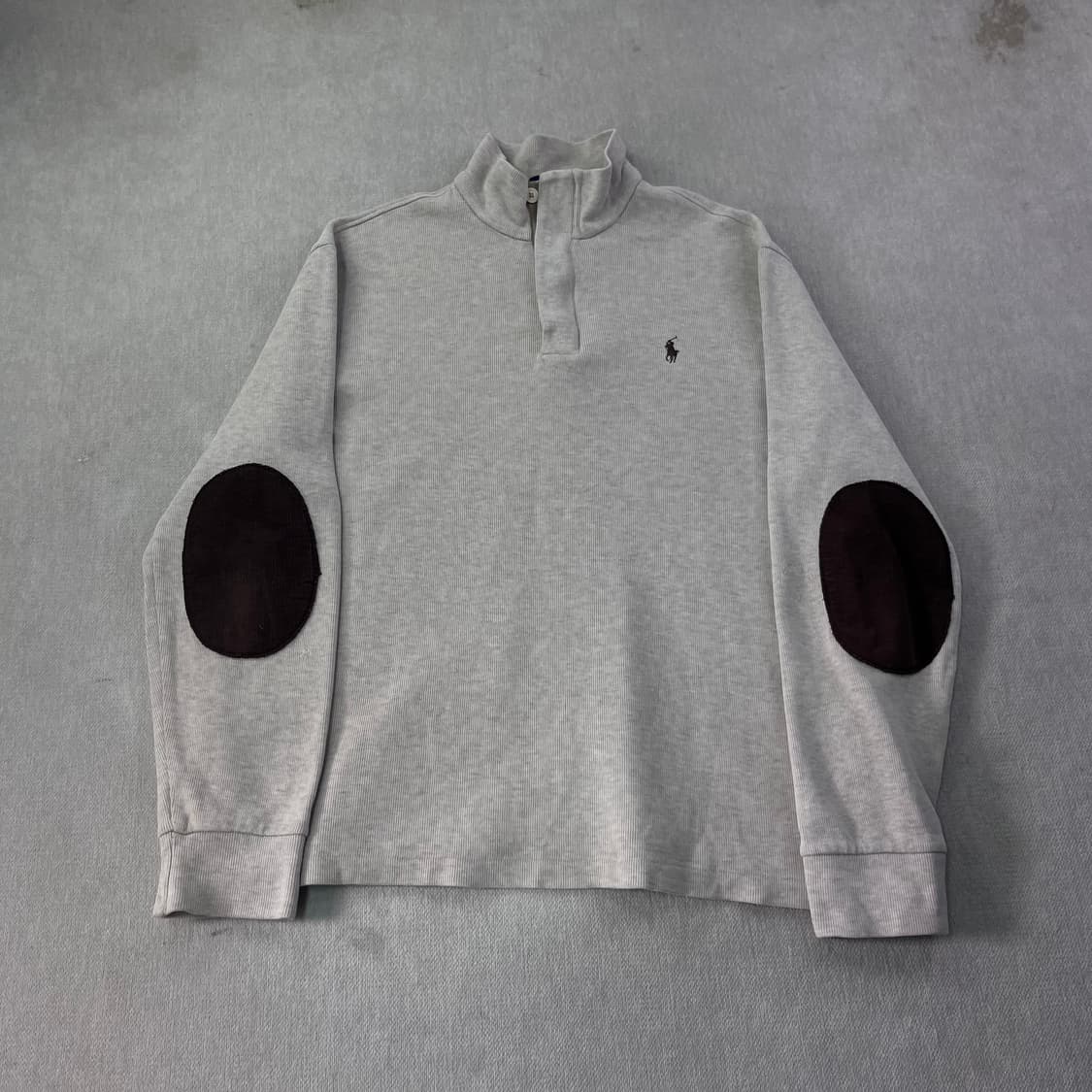 105 폴로 랄프로렌 버튼 반집업 엘보 패치 니트 상품이미지1