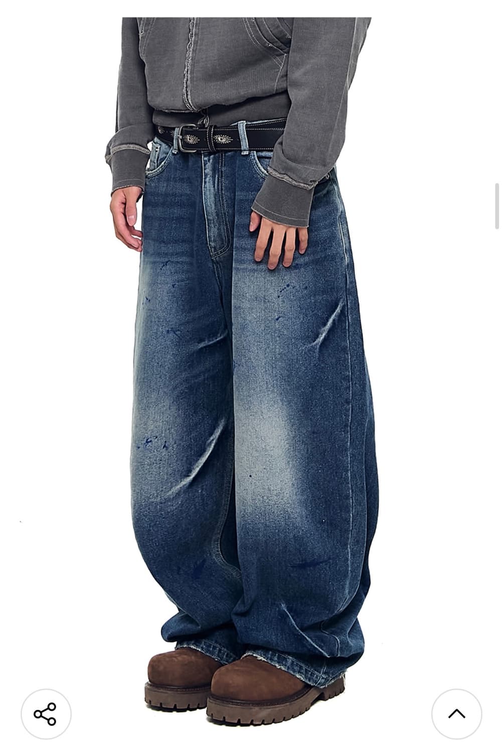 아캄 Paint Washed Denim Pants (Blue) 상품이미지1