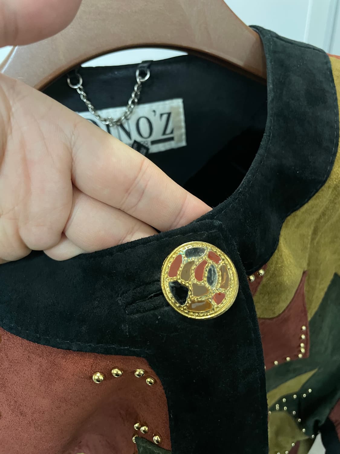 (38) Dino'z 빈티지 패치워크 레더 자켓 상품이미지4