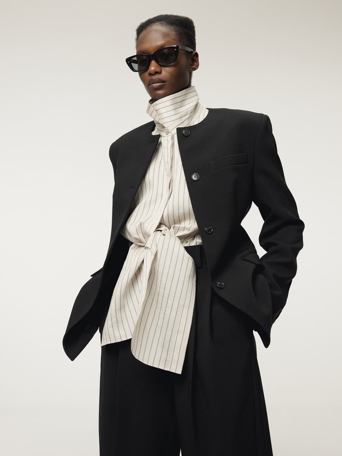 렉토 RECTO 카라리스 싱글 자켓 블랙 상품이미지1