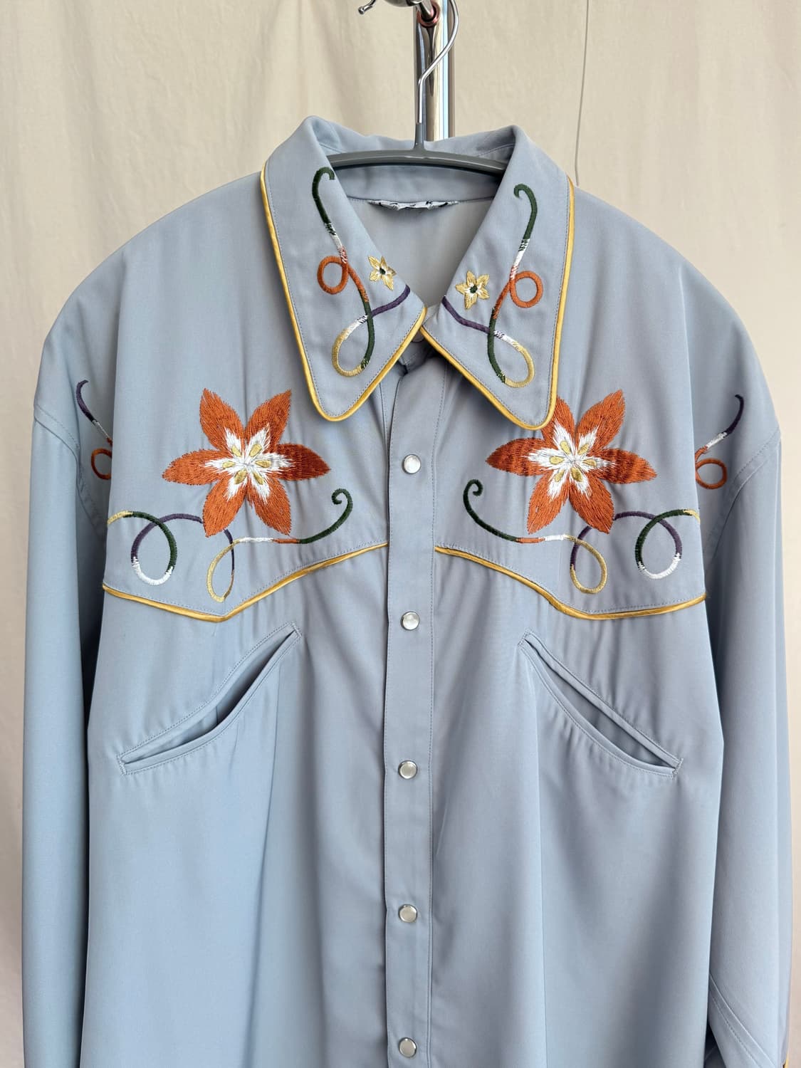 Hakka 플라워 자수 웨스턴 셔츠 상품이미지6