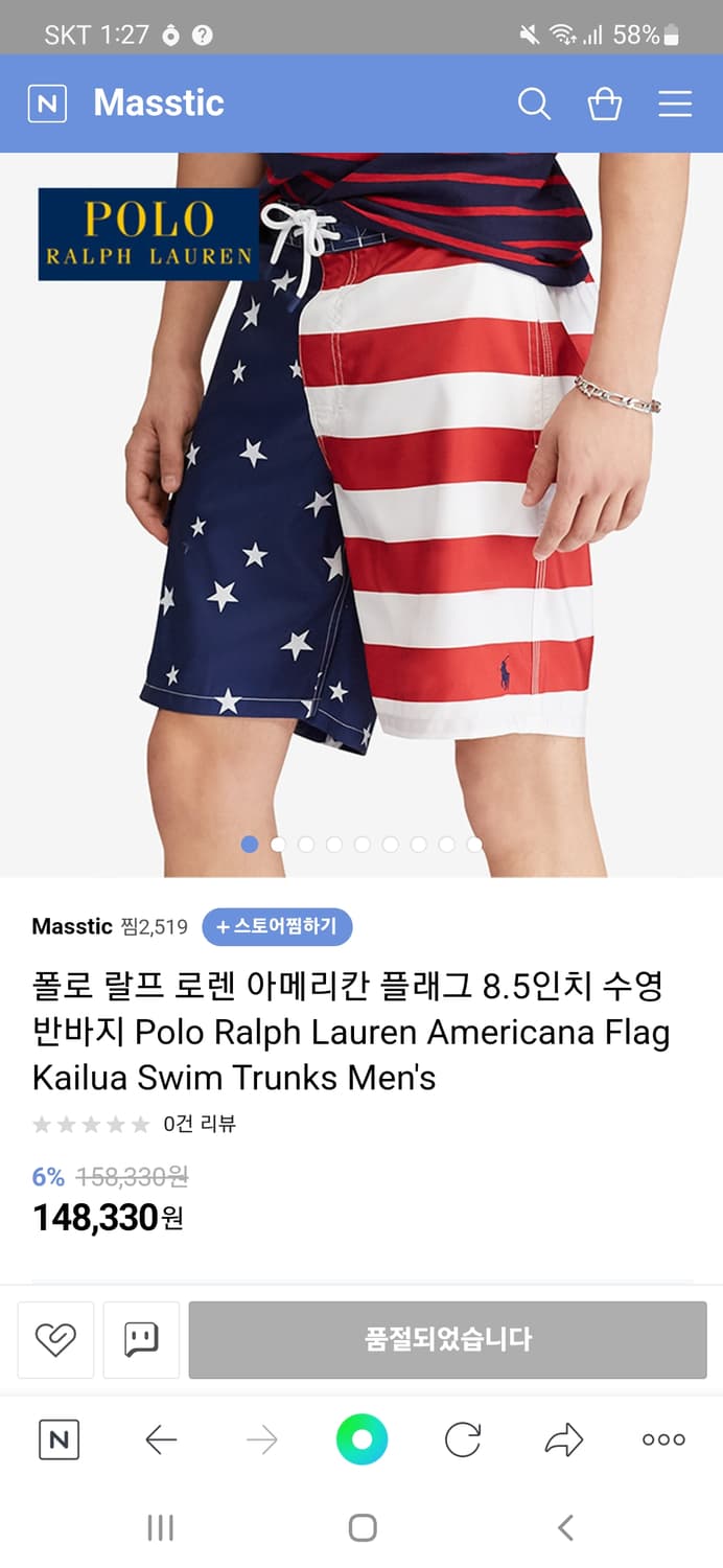 폴로 랄프로렌 성조기 수영복 스윔팬츠(아메리칸 플래그) 상품이미지2