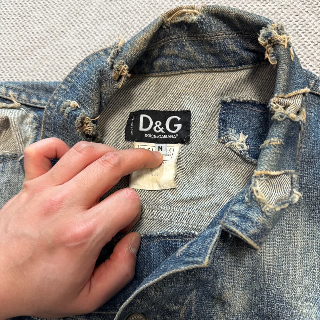 돌체앤가바나 패치워크 빈티지 데님 트러커 자켓 상품이미지2