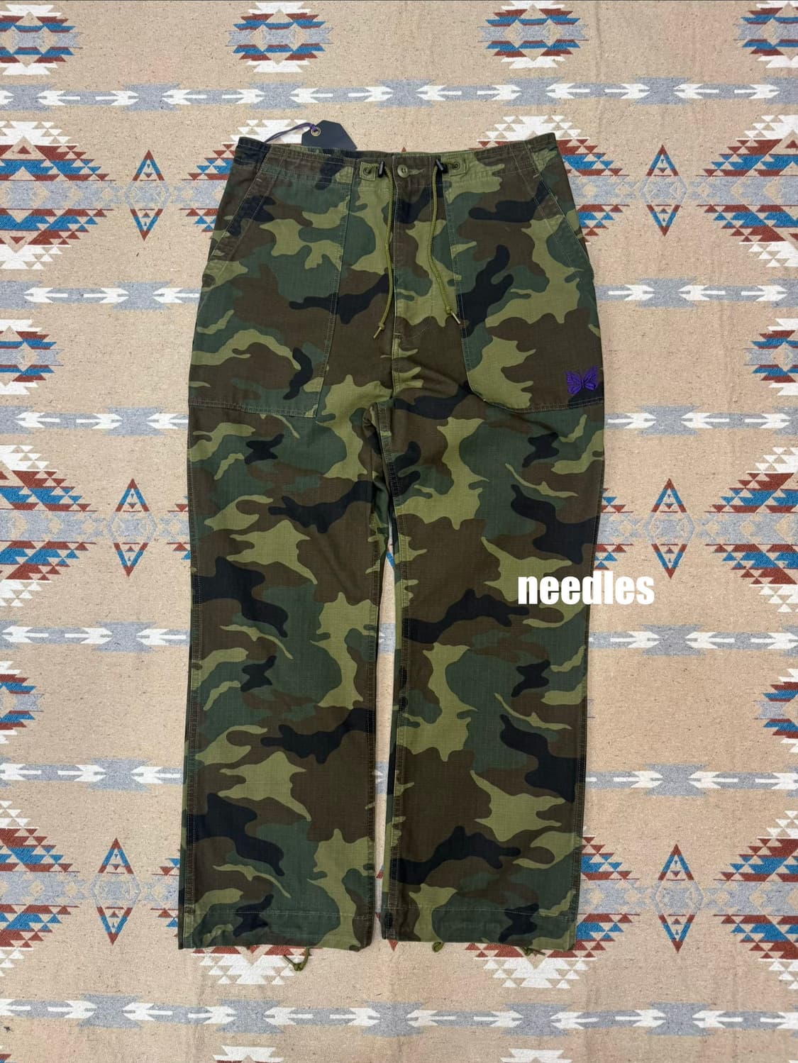 [S][30] 니들스 스트링 퍼티그 팬츠 코튼 립스탑 카모플라쥬 상품이미지1