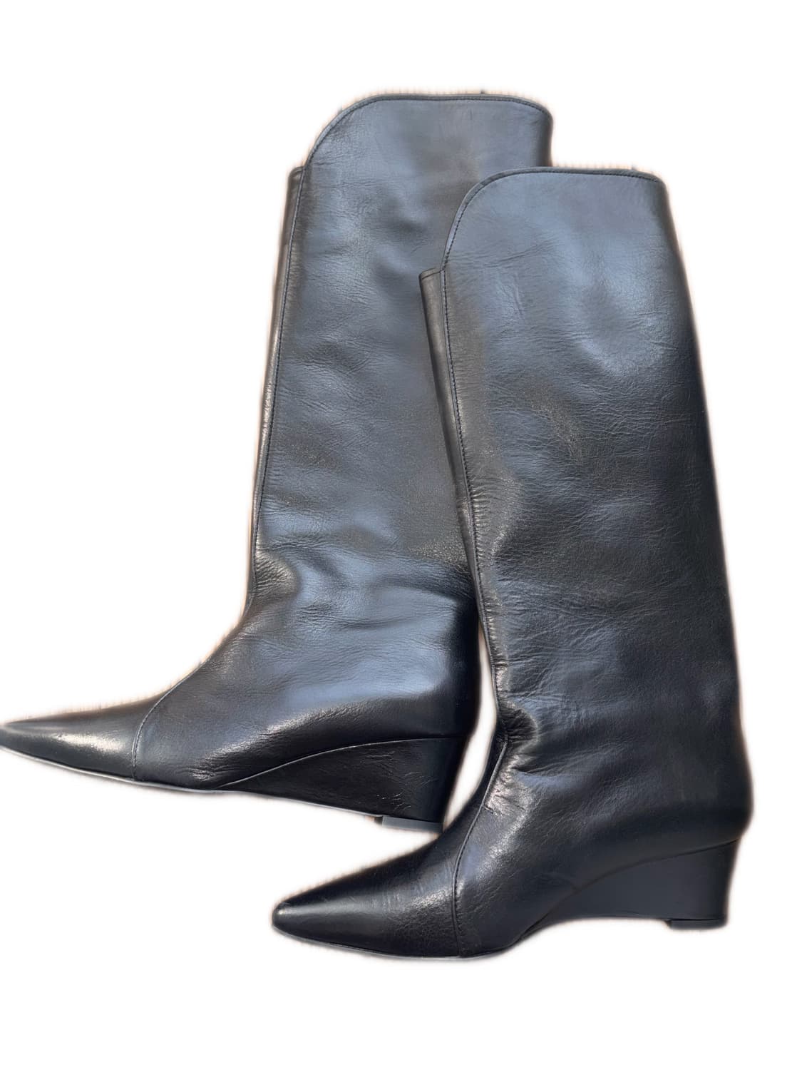 Curved Wedge Leather boots (쓰리투에이티) 상품이미지4