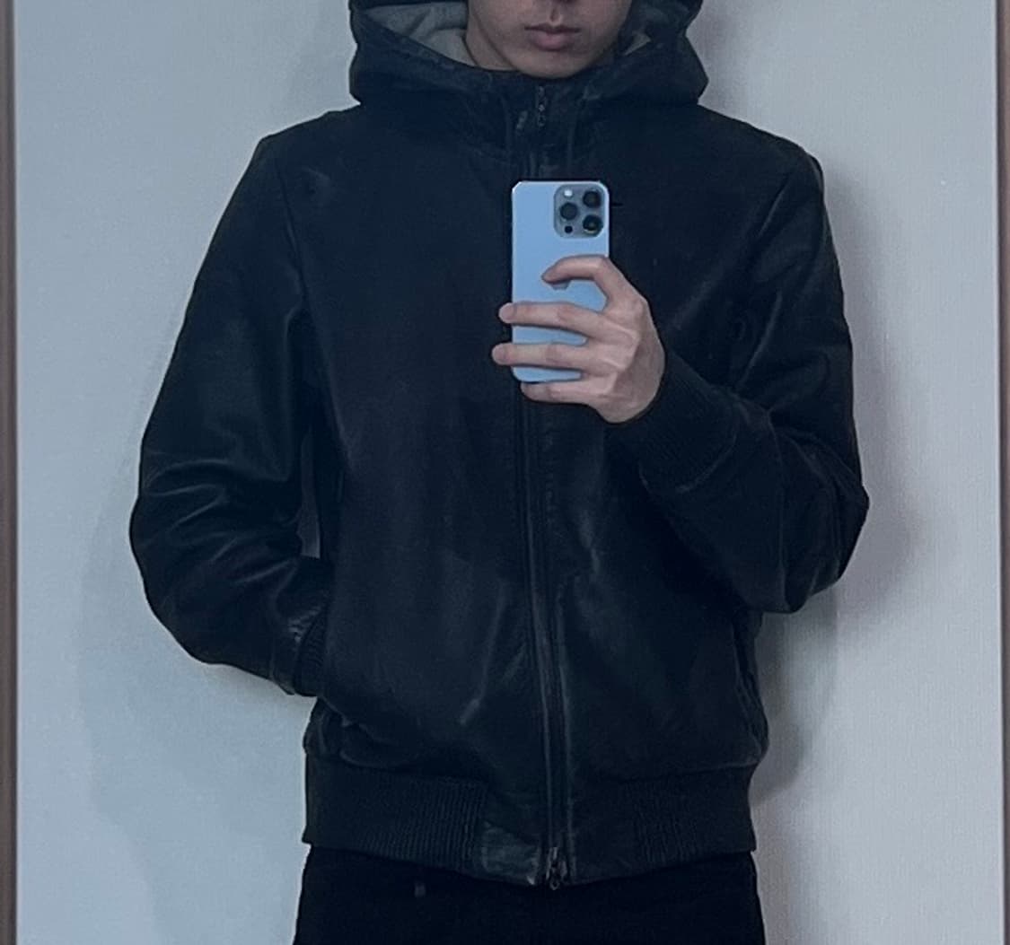 랙 앤 본 rag bone 양가죽 펑크 락시크 후드 가죽 자켓 M 상품이미지1