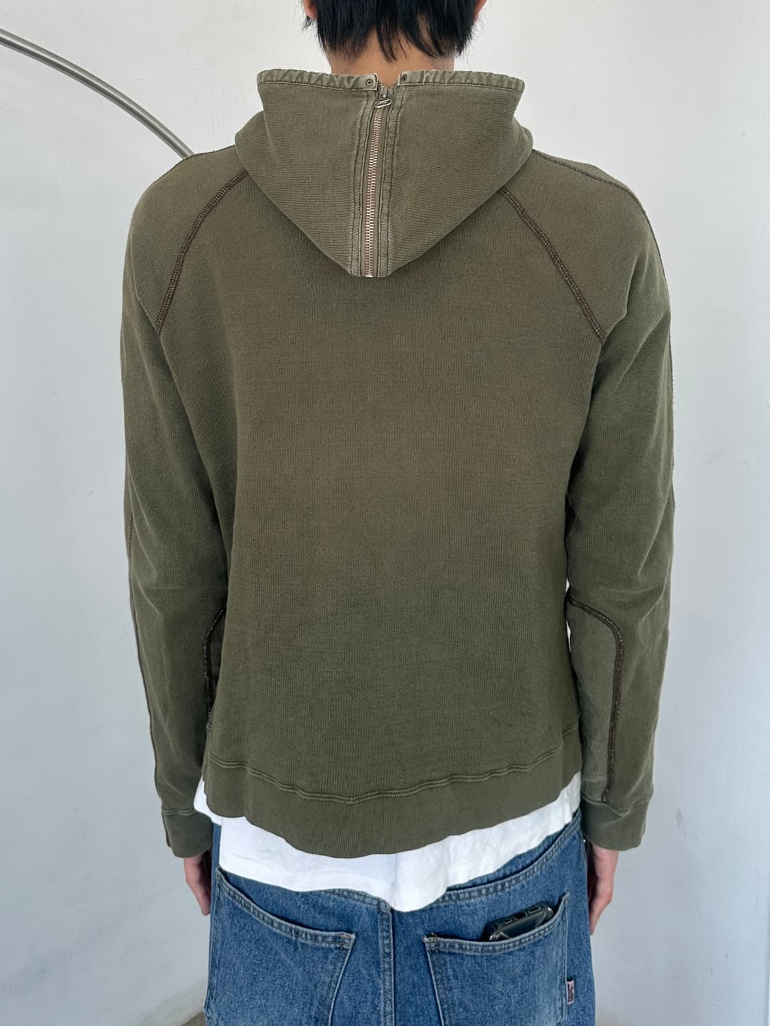 빈티지 지퍼 스웨트 후드 집업 상품이미지3