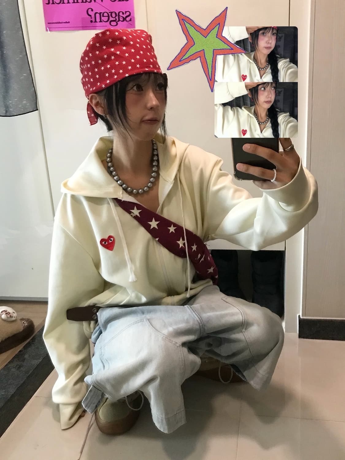 꼼데가르송 레드와펜 져지 후드집업 상품이미지1