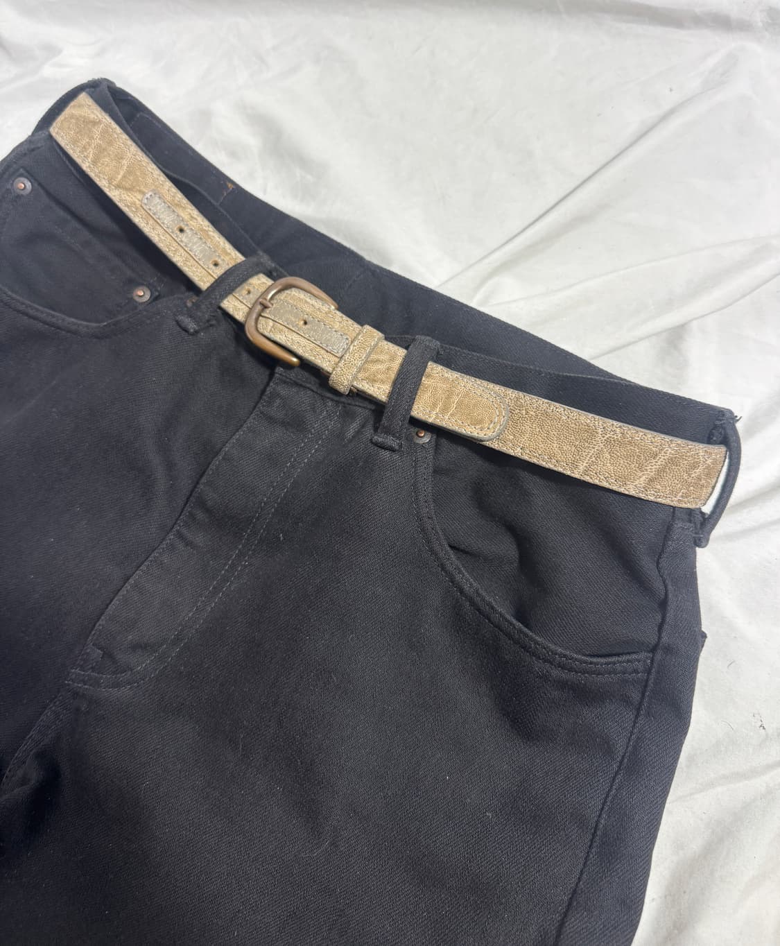 빈티지 크랙 레더 벨트 상품이미지2